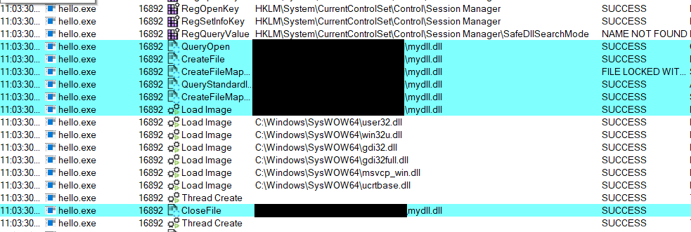 Process Monitor - Successful DLL Load